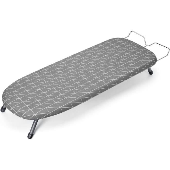SimplySmooth Planchette repasser pliable - Table de repassage compacte 77 x 30 cm - Poignée de transport, pieds en caoutchouc et housse de qualité