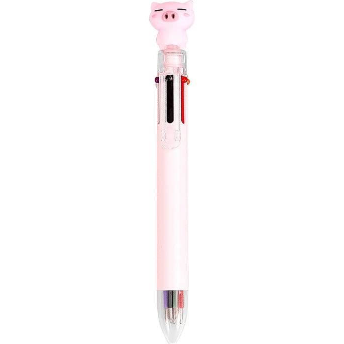 Lot De 4 Stylos Multicolores à Motifs Halloween - 4 Couleurs Dans 1 Stylo - Pour école, Bureau, Cadeau - 4
