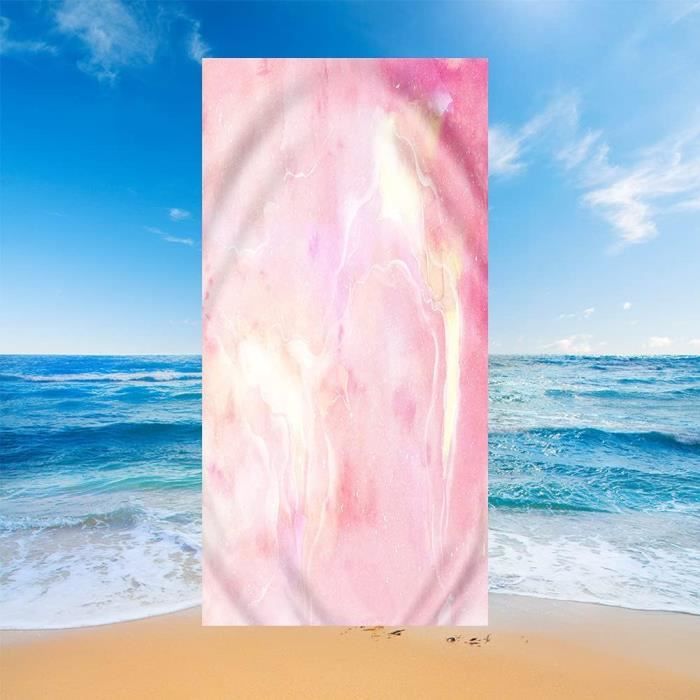 Serviette De Plage Dondi Home Top Model - Microfibre Ultra-absorbante 100x180 Cm Avec Pochette - Saint-Tropez Yacht Club - Idéale Plage, Piscine, Spa