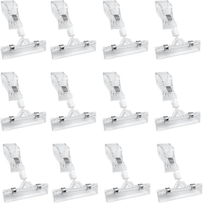 Lot De 10 Clips Porte-étiquettes De Prix - 5,2 X 2,8 Cm - Métal Argenté - Pour Magasins, Mariages, Bureaux