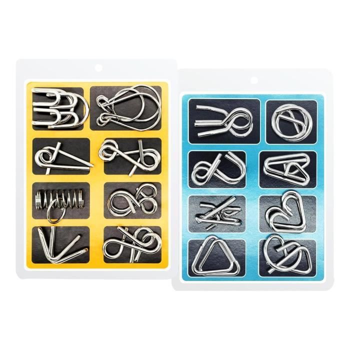 Casse-Tete R1DM6 18/30/28 Pièces Fil Métallique Puzzle Ensemble Casse