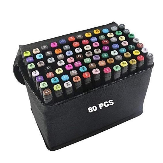 marqueurs 80 couleurs crayon de feutre marker creatif pour debutants graffiti diy art esquisse cdiscount beaux arts et loisirs creatifs coloriage ferme