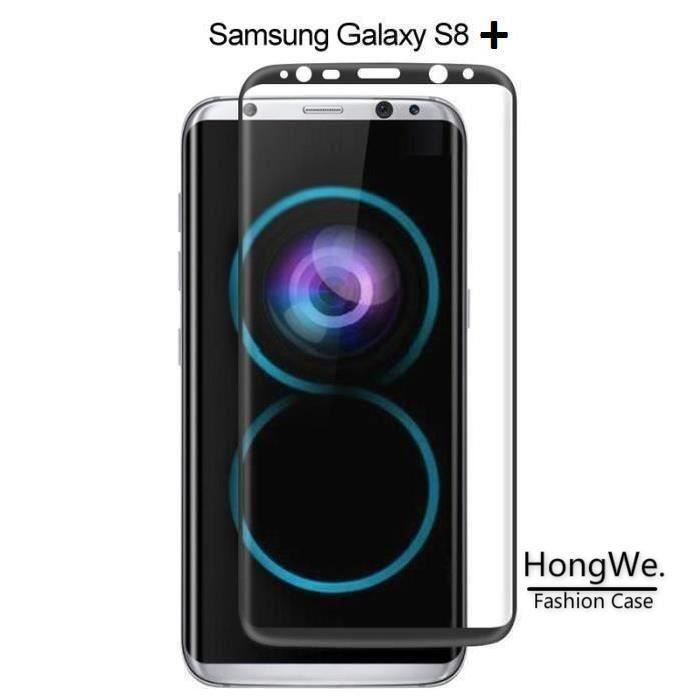 HLMonkey® vitre en verre trempé galaxy S8 Plus Noir film de protection verre  trempé Galaxy S8 Plus - Cdiscount Téléphonie