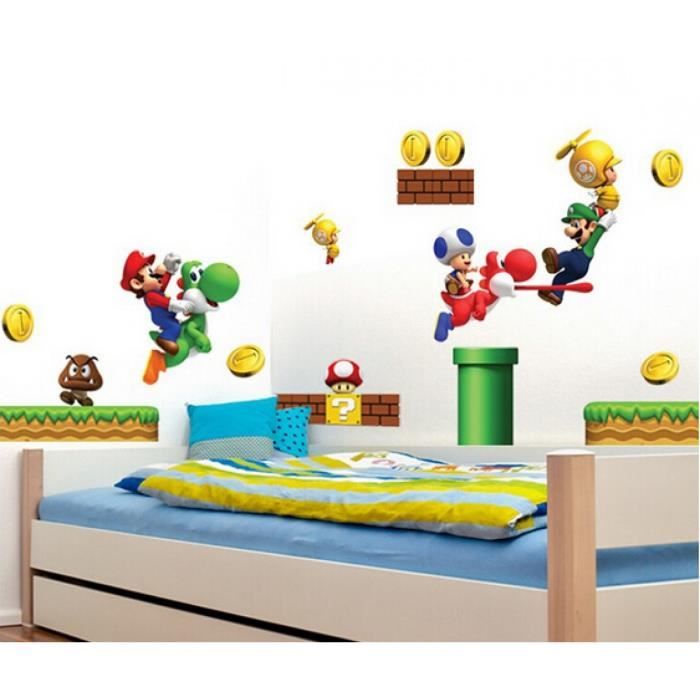 Samedi Monopoly Pvc Super Mario Bros Sticker Adhesifs Muraux Maison Decoration Pour Les Enfants Chambre Bebe Chambre Stickers M Achat Vente Stickers Cdiscount