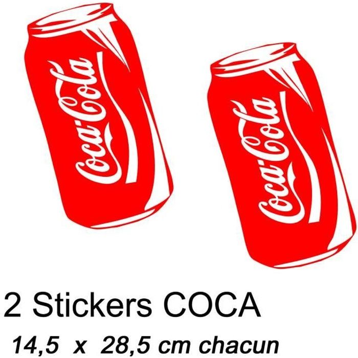 sticker N°24  autocollant COCA COLA taille  8,5 cm 