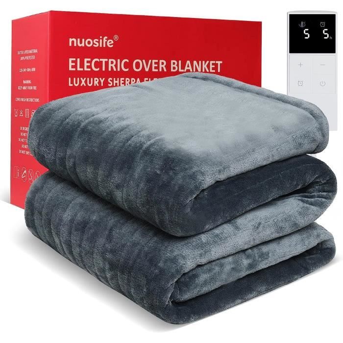 Couverture Chauffante Schallen Rose 120x160 Cm - Douce Polaire Avec 10 Niveaux Chaleur Et Minuterie