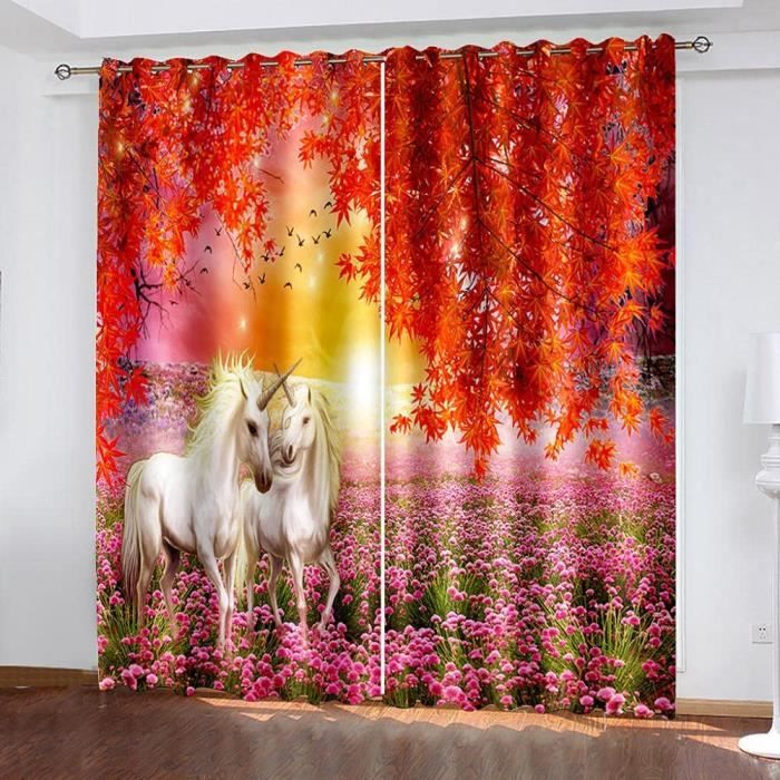 Rideaux Occultants Thermiques Dragon Chinois Rouge Et Or - Lot De 2, 140x160 Cm Chacun, œillets | Salon, Chambre, Cuisine