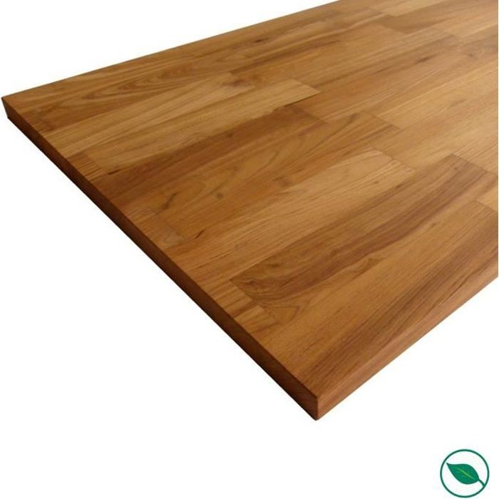 Plan De Travail Teck Massif 2500x650x38 Mm Achat Vente Plan De
