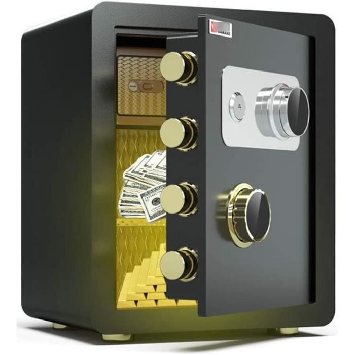 Coffre-fort Ignifuge Petit Genie Hand - Noir, électronique Ou Mécanique, 30 Min Feu