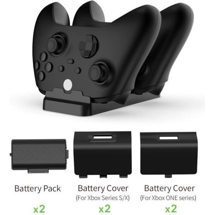 Pack Batterie Rechargeable Avec Câble De Charge Pour Manette Xbox One - Noire - 1 Mètre - Neuf
