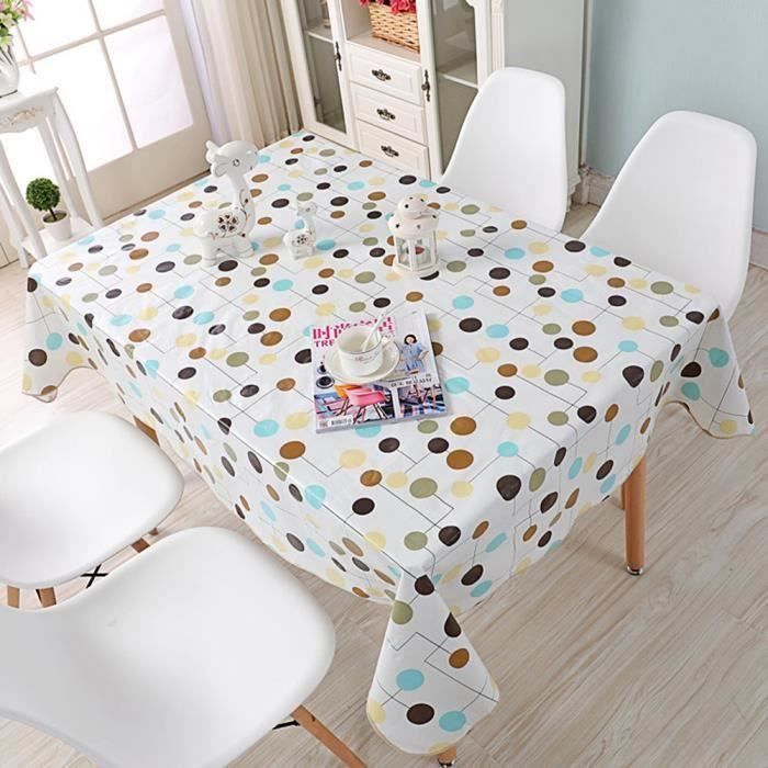 couverture nappe table de cuisine facile a nettoyer impermeable anti huile en plastique blanc cdiscount maison
