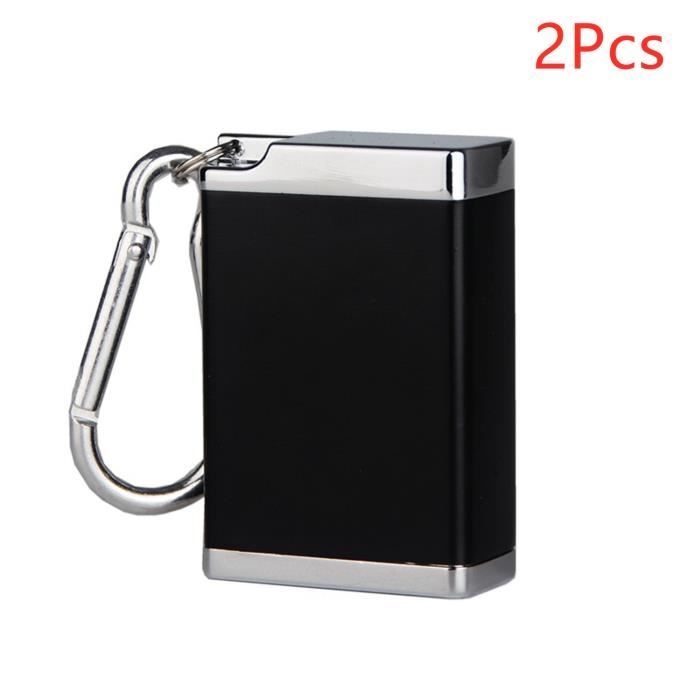 Cendrier Portable Avec Couvercle - Mini Cendrier De Voyage Fermé Noir - Idéal Camping Voiture