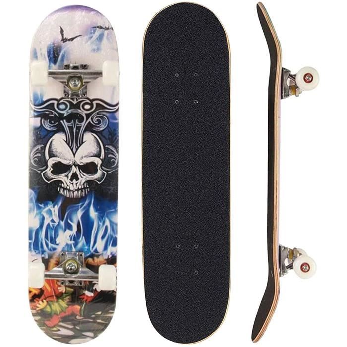 Skateboard Apollo Enfant 61cm - Planche Complète Avec Roulements ABEC - Débutants - Design Cool Et Stable