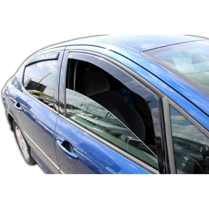 J&J AUTOMOTIVE | Heko Deflecteurs d'air Déflecteurs de Vent Compatible avec C5 4P. Berlina, Tricorps/Break 2001-2008, Ensemble 4 pcs, Aérodynamique