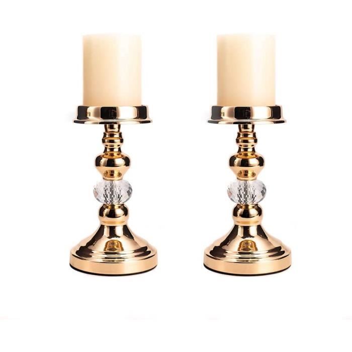 Lot de 8 bagues de bougie dorées en perles de 8,9 cm pour décoration de  table pilier et accessoires de bougies de Saint-Valentin : : Maison