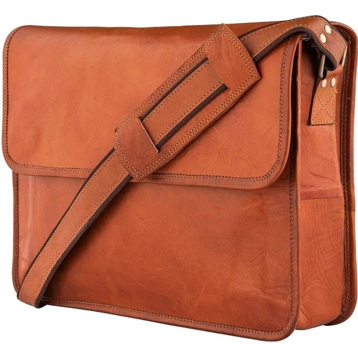 Sac a bandouliere en cuir pour homme et femme cadeau pour adolescent garcon sac a bandouliere sac de bureau sacoche a ra