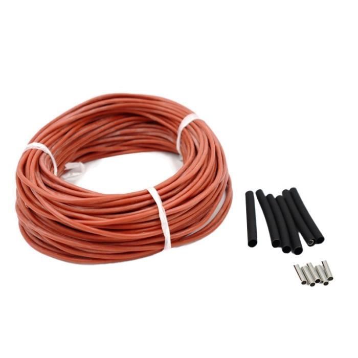 Câble-fil,Câble chauffant à infrarouge, 12K, 33ohm-m, fil chauffant  électrique en carbone- 100m[E76854]