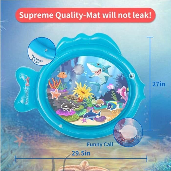 Dioche Tapis D'eau Pour Bébé Tapis De Jeu D'eau Pour Bébé Coussin Gonflable à L'eau Pour Bébé