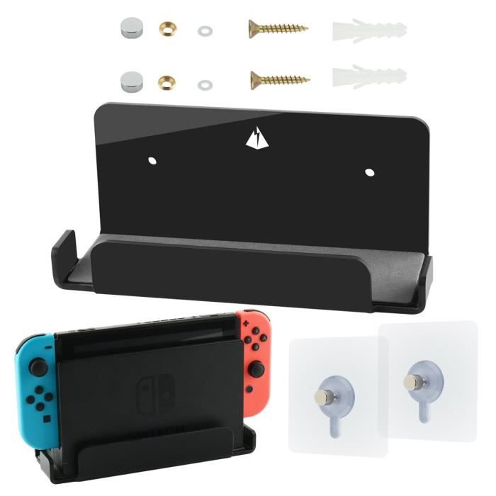 Support mural pour Nintendo Switch OLED modèle 2017, étagère de console  JOYTORN Switch près ou derrière la TV avec métal robuste noir