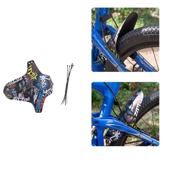 Lot De 2 Garde-Boue Vélo Noir – Avant + Arrière En Plastique Robuste, Pour VTT, Vélo Ville 20 à 26 Pouces, Anti-Éclaboussures Pluie
