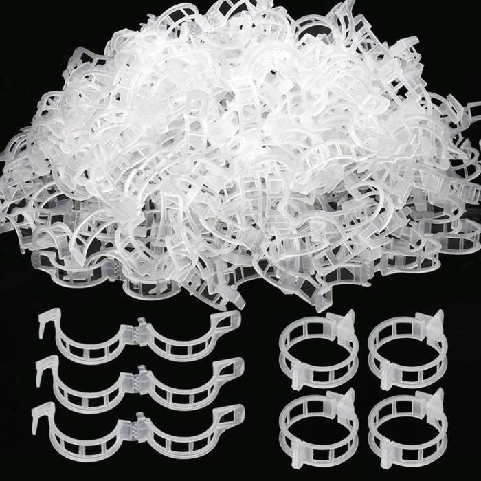 Lot de 100 clips de support de plantes