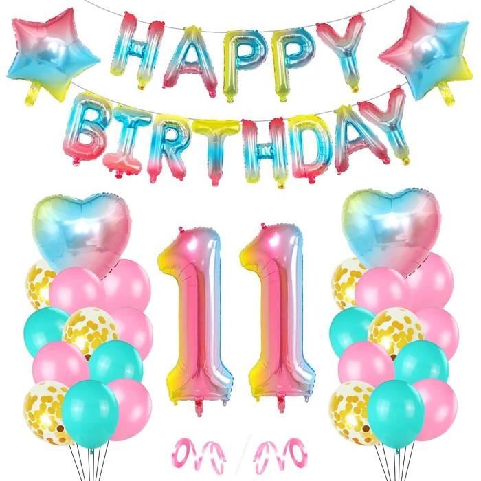 11 Anniversaire Fille Ballon Decoration Anniversaire Fille 11 Ans Ballon Anniversaire 11 An Filles Rose Ballon Chiffre 11 B 59 Cdiscount Maison