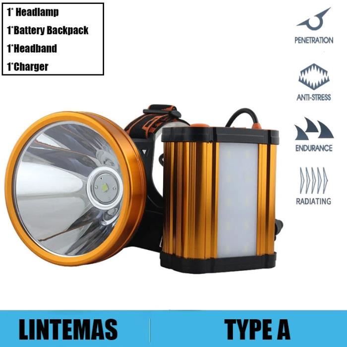 Lampe Frontale rechargeable puissante avec batterie bricolage chantier  sport camouflage grande autonomie montagne 8000 LUMENS - Cdiscount Sport