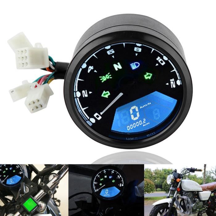 Compteur Vitesse Moto Compteur De Vitesse Numérique Pour Moto - 12000 Tr/min, écran LCD, Odomètre - Neuf, Sans Marque Compteur Vitesse Numérique LCD Moto 12000tr/min Odomètre