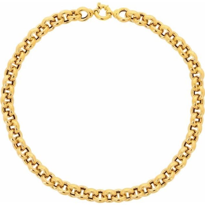 Collier Chaîne Jaseron Plaqué Or 18k - 1mm X 91.4cm (36") - Neuf Sans Emballage