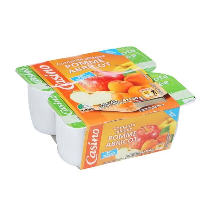 Lot De 4 Compotes Allegees De Pomme Et Abricot 400 G Cdiscount Au Quotidien