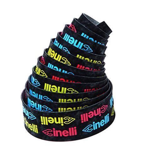 Cinelli Logo -Ruban de guidon en velours Jaune/rouge/bleu - CT33G