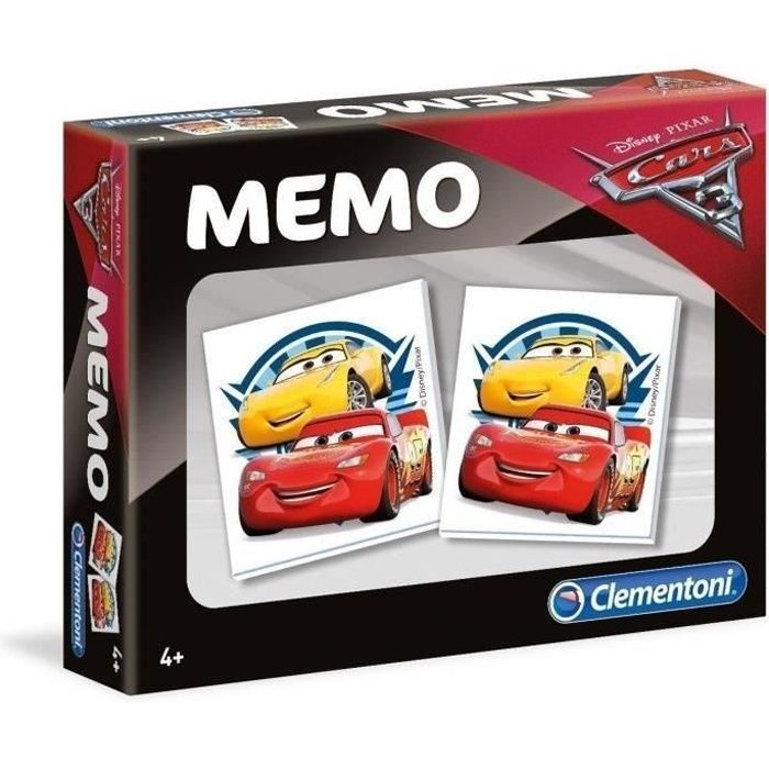 Jeu de mémoire Cars 3 - CLEMENTONI - Mémo Cars 3 - Enfant - Mixte - 4 ans - 48 cartes