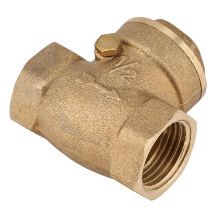 Clapet Anti-Retour En Laiton 1,9 Cm - Filetage Mâle/Femelle, Pression Max 1,5 MPa, Pour Carburant, Air, Huile, Gaz