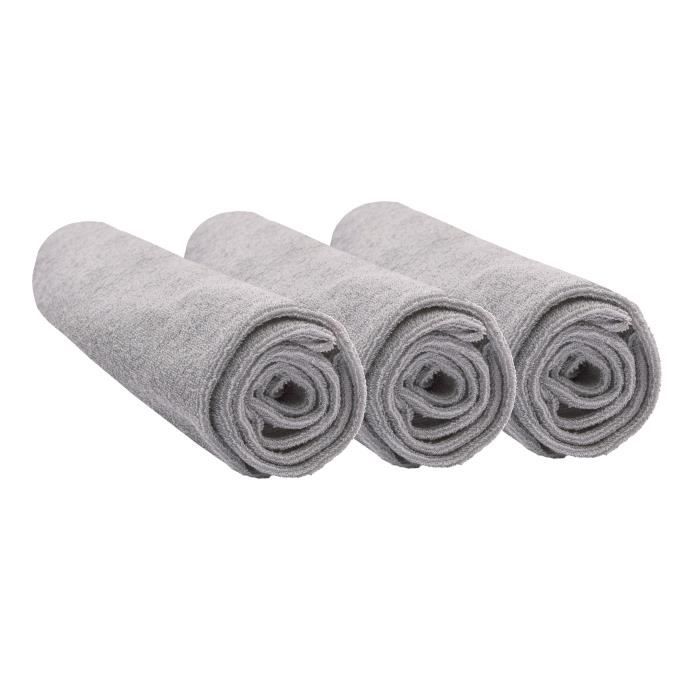 Lot de 3 housses pour matelas à langer coton bio noisette