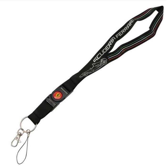 Tour de cou Porte Clé Ferrari noir Noir Cdiscount Bagagerie