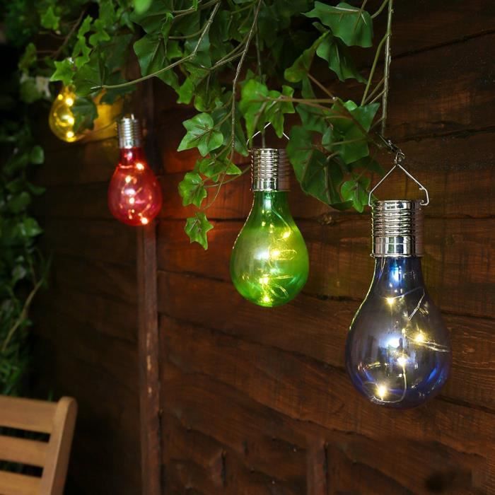 Impermeable Solaire Pendaison Ampoule Lampe Led Pour Jardin