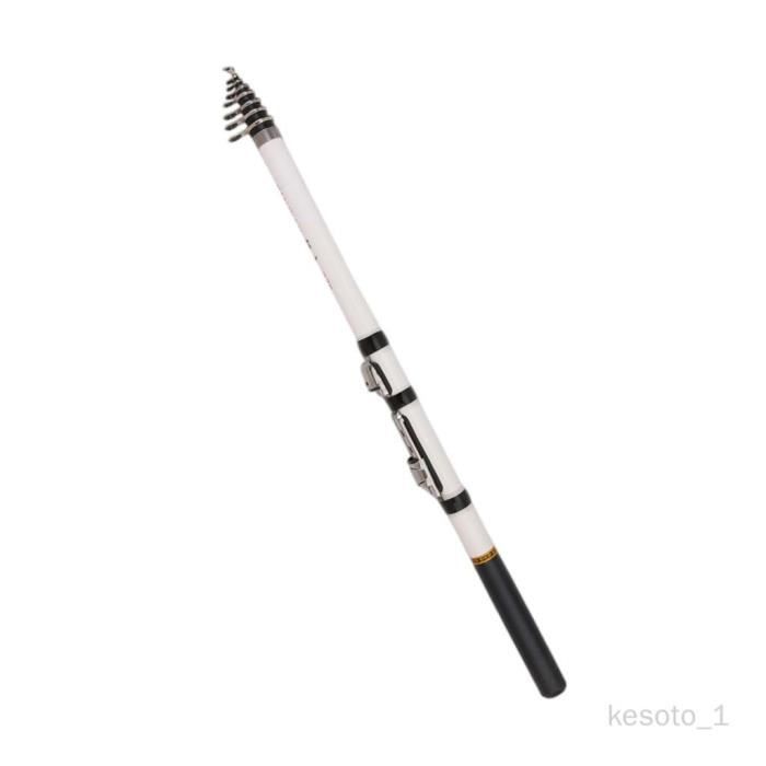 Kit Canne à Pêche Télescopique + Moulinet - Fibre De Carbone - Eau Douce & Mer - Sac Inclus