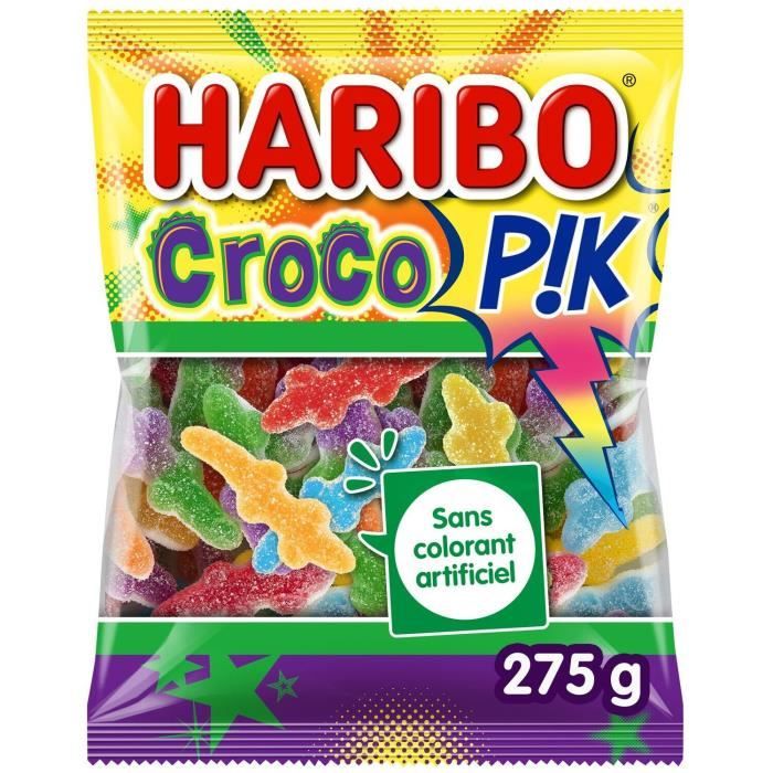 LOT DE 2 - HARIBO - Bonbons Croco Pik - paquet de 275 g