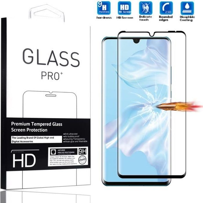 Protection ecran pour  Huawei P30 Pro verre trempé Vitre Full Glass 