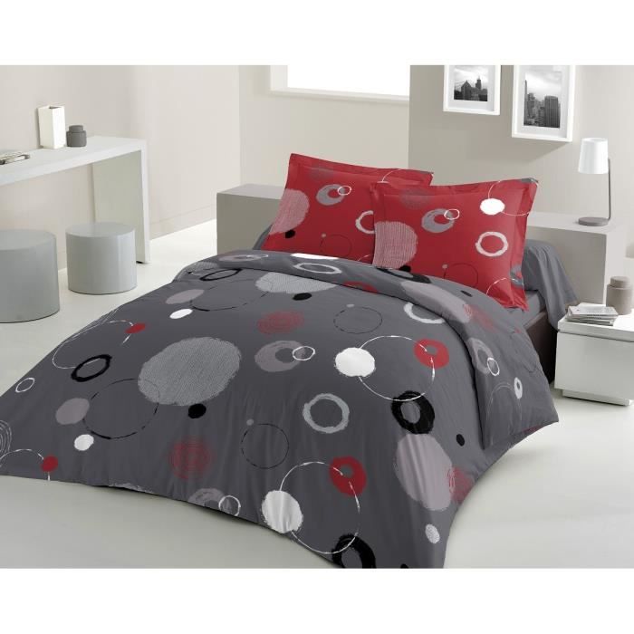 LOVELY HOME Parure de couette Pixiz 100% coton - 1 housse ...