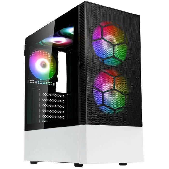 Boîtier PC - KOLINK - Observatory MX - E-ATX - 5 Ventilateurs ARGB - Noir/Blanc