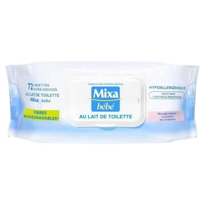 Mixa Bebe Lingettes Au Lait De Toilette X72 Lot De 6 Soit 432 Lingettes Cdiscount Puericulture Eveil Bebe