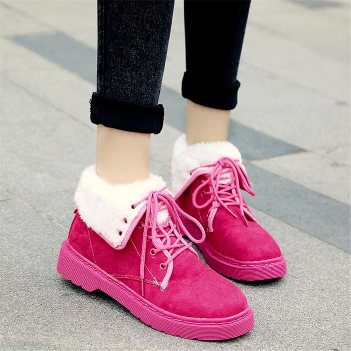 Femme Bottes 2018 mode noir and rouge Couleur Bottine Plus De Cachemire Chaussure  Classique Chaud Doux Haut qualité 35-40 Rouge - Achat / Vente bottine -  Cdiscount