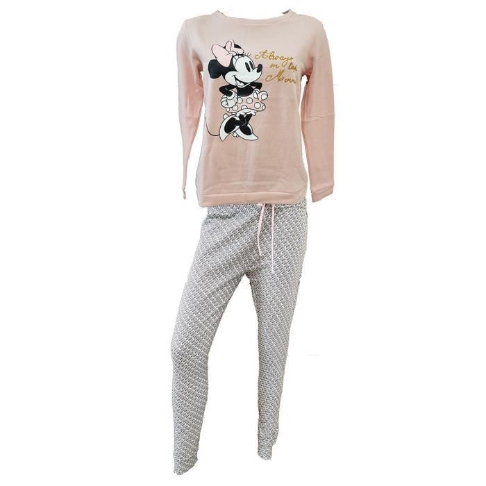 Pyjama Femme Minnie Disney En Coton Chaleur Douceur Et Confort