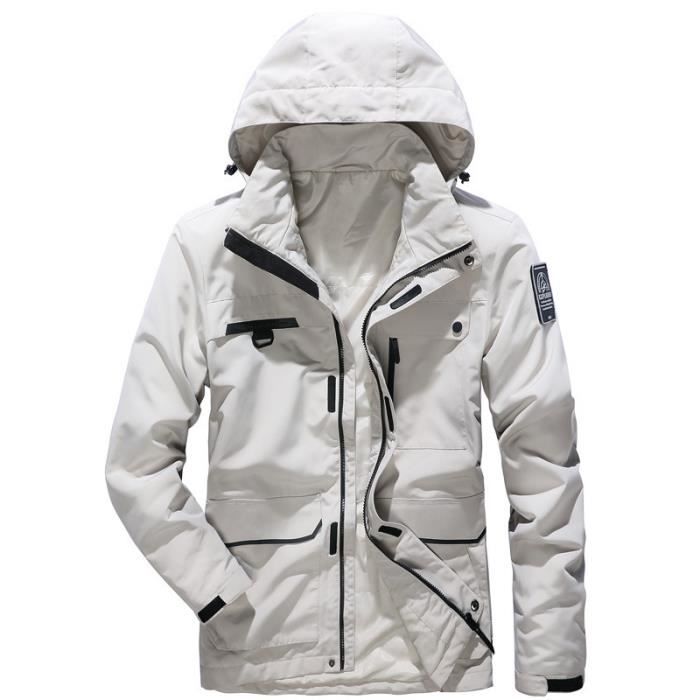 Parka blanche homme hotsell
