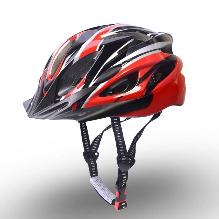 Casque de vélo monobloc adulte mixte - Rouge - VTT - Léger et respirant -  Cdiscount Sport