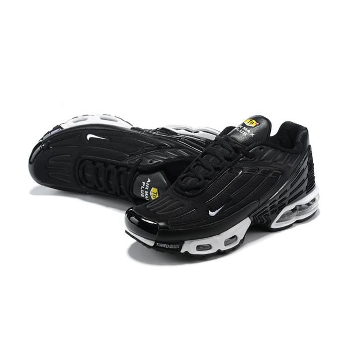 Baskets NIKEsAirs TN Plus 3 Chaussures Noir et blanc de course pour Hommes  - Cdiscount Sport