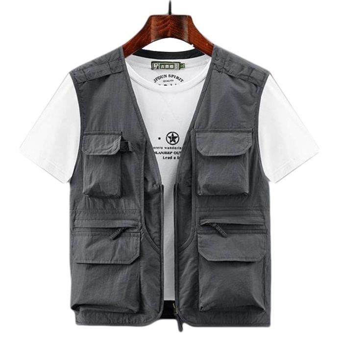 Gilet de Pêche Homme en Maille Multi-Poches Veste Sans Manches Exterieur  Respirant Séchage Rapide - Cdiscount Sport