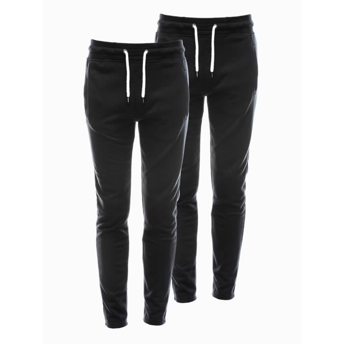 Lot De 2 Pantalons Longs En Polaire Chicco Pour Garçon - Coupe Décontractée - Bleu Foncé Et Gris - Taille élastique - 12 Mois à 8 Ans - 10