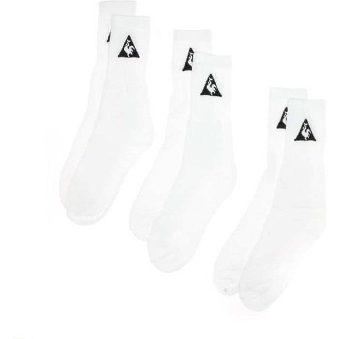 Chaussettes Le Coq Sportif K6018 Lot de 3 Paires Montantes Blanc Blanc Cdiscount Pret a Porter